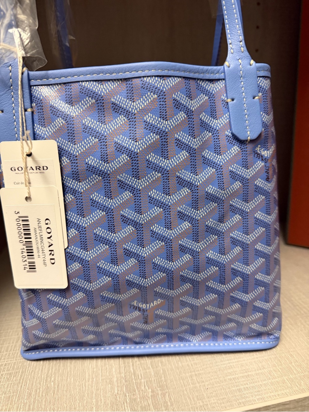 Goyard Goyardine Canvas Iris Anjou Mini Bag NWT - Picture 2 of 5
